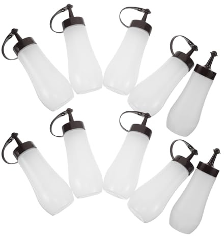 Gatuida 10 pièces Bouteilles Distributeurs Huile Étanches pour Lampes à Pétrole Bouteilles Rechargeables Légères Plastique pour Camping Voyages et Urgence