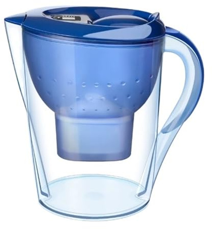 Jarra con filtro de agua alcalina 3,5 L, libre BPA(Blue - 1FreeRefill)