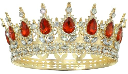 Corona para diadema, corona de reina con diamantes de imitación y cristales, decoración para mujer, boda, graduación, fiesta de cumpleaños