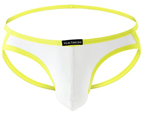 Mutandine da uomo a vita bassa sexy traspirante in nylon tinta unita