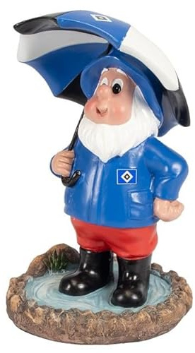 Hamburger SV HSV Gartenzwerg Zwerg ** Schietwetter **, ca. 10 x 10 x 16 cm, 100% Polyresin