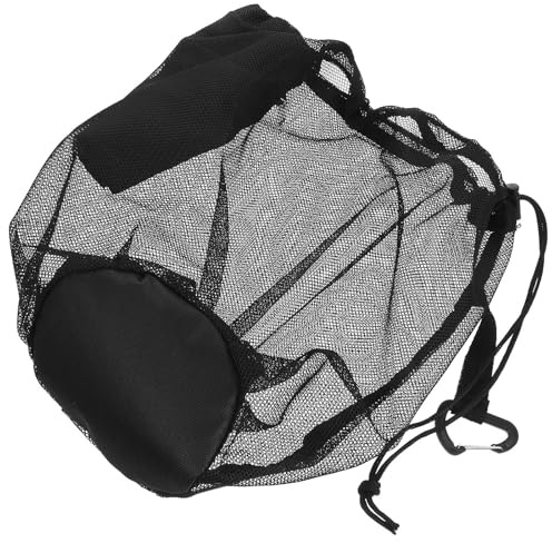 Toyvian Borsa Sportiva in Rete Tasca Cerniera e Chiusura a Cordoncino per Palloni Singoli come Calcio e Pallavolo, Resistente