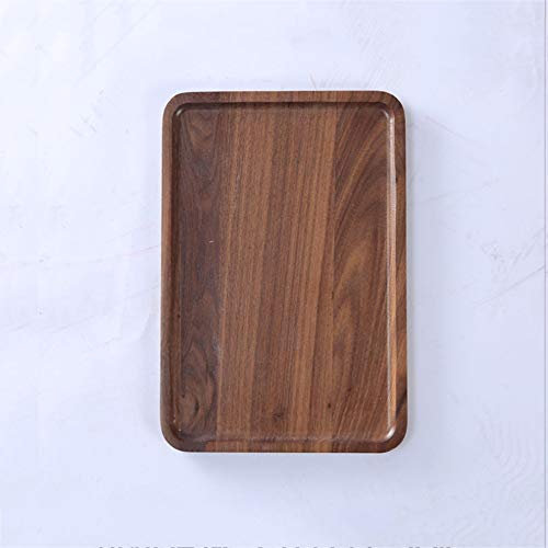 QMZDXH Plateau Rectangle,Assiette Fruits Bois Assiette en Bois Carrée à Pizza Et Fruit