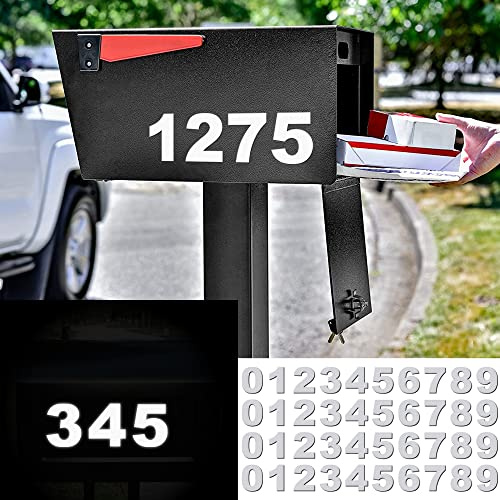 Diggoo Reflective Mailbox Numbers Sticker Decal Die Cut Bold Classic Style Vinyl Number 2 Self Adhesive 4 Sets for Mailbox, Signs, Window, Door, Cars, Trucks, Home, Business, Address Number