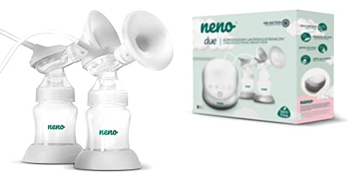 Neno® DUE Doppelmilchpumpe - Stillpumpe mit 2 Modi und 9 Stufen - Double Elektrische Milchpumpe - Dual Sauger - Wiederaufladbar - Touchscreen - Elektric Milchpumpe