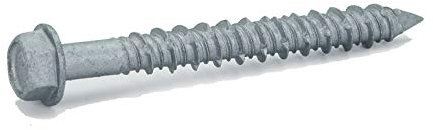 CONFAST Betonschrauben, 6,3 mm x 5,4 cm, 410 Edelstahl, Sechskant, mit Betonbohrer zur Verankerung an Mauerwerk, Block oder Ziegel, 50 Stück pro Box