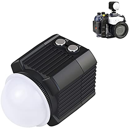 Fututech 60 m Unterwasser-Fülllicht, LED, 2000 lm, wasserdicht, IPX8, für GoPro Hero9, Hero8, Hero7, 6, 5, für Insta360, One R, DJI Osmo Action