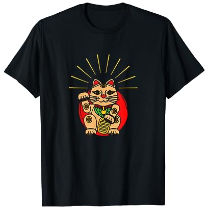 Japan Glückskatze Kawaii Neko T-Shirt