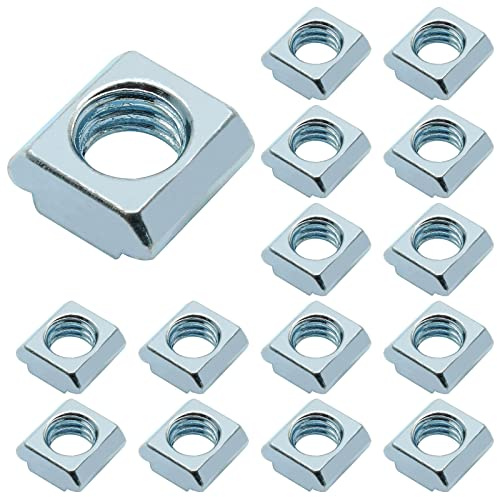 PHITUODA 30pcs 2020 Series M6 T Nuts, Tee Sliding Slot Nuts Hammer Head Fastener Nut