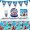 TLESMH Vaisselle de Fête 62PCS,Décoration Anniversaire,Fournitures de Fête,Anniversaire Vaisselle,Super Heros Fête Décoration,Nappes,Serviettes,Fête Décoration