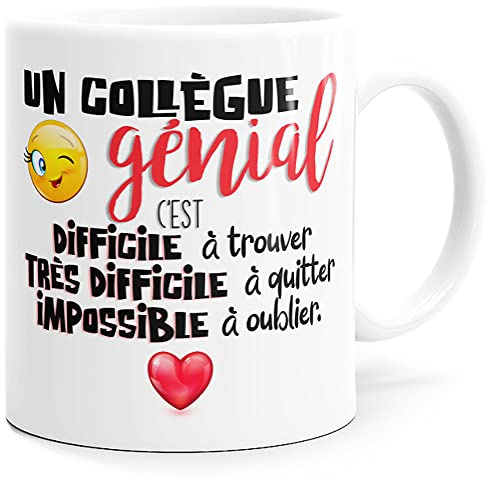 Taza con mensaje de humor gracioso, amistad. Idea de regalo original para jubilación, olla mutación, trabajo, oficina, amigo, hombre, mujer, para cumpleaños, Navidad, plaisir. Sonríe desde el