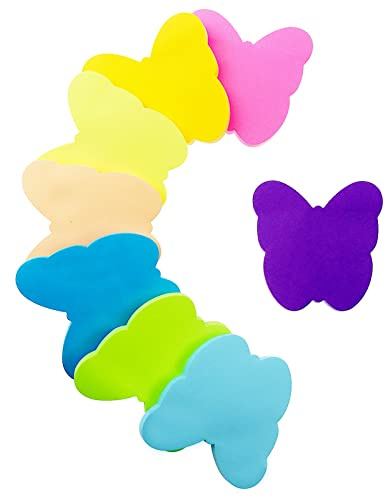 Farbige Haftnotizen, 560 Blatt Pflaumenform Selbstklebende Haftnotizzettel, Super Sticky Notes, Farbig Notizblöck für Büro Schule Zuhause(8 Farben, 76 x 76 mm)