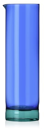 Ichendorf Milano Brocca, Collezione Bamboo Groove, 120 cl, Verde Acqua - Azzurro, Vetro Borosilicato, Fatto a Mano