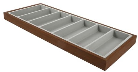 Cabilock Stilvolle Holz Lagerung Platte Grau Samt Futter 7 Grids Home Shop Display