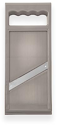 weSTOCK - Cortadora de verduras de plástico ABS sólido con asa ergonómica - Rebanadas finas de 1 mm - Ideal para verduras, verduras y frutas - Dimensiones 270 x 105 mm (gris)