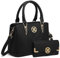 Miss Lulu Handtasche Damen, Handtasche Damen Mittelgroß, Shopper mit Geldbörse Set
