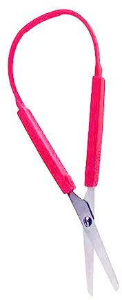 kesurpae Sicherheitsschere Stabiles Edelstahldesign Schreibwarenschere Bastelzubehör Büro Papierschere Schüler, Rot