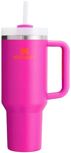 Stanley Quencher H2.0 - Gobelet avec poignée et paille, 1200 ml, couvercle Flowstate à 3 positions, porte-gobelet compatible avec les voyages - Gobelet isotherme en acier inoxydable - Sans BPA -
