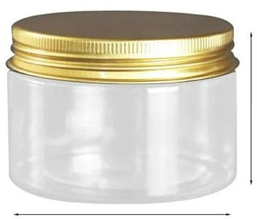 NBVGVGGT 20 Stück 30/50/60/80/120/150 ml Vorratsdosen mit Deckel, runde Aluminiumdosen, Leere Kosmetikdosen aus Kunststoff, Lebensmittel-Reiseflasche, Topf, Gold, 120 ml