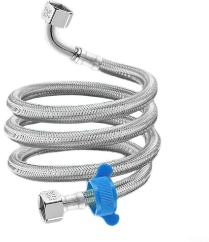 Flexible Pipe, Flexible Pipe Connectors Elbow Hot And Cold Water Inlet Pipe With Its 1/2 (90°) X 1/2 Size, For Use In Boilers, Bathrooms, Kitchens(80cm)