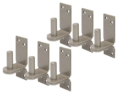 Alberts 821265 DURAVIS® Gond sur platine | crochet DII | en beige perle, à couche duplex RAL 1035 | cote axe Ø16 mm | platine 113 x 40 mm | kit de 6