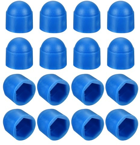 QUARKZMAN 150 Stück Sechskantmutterabdeckung, M6 Blaue Kunststoff-Dommutternschutzkappe Mutternabdeckung Schraubenkappen Abdeckkappen für Schrauben, Bolzen