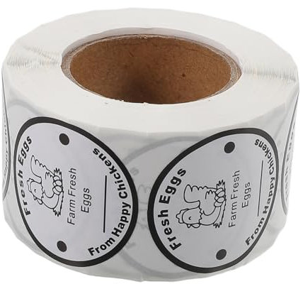 Cabilock Farm Fresh Egg Carton Labels Stickers Market Farm Packaging Chicken Egg Labels Freshness Assurance and Stylish Box Stickers