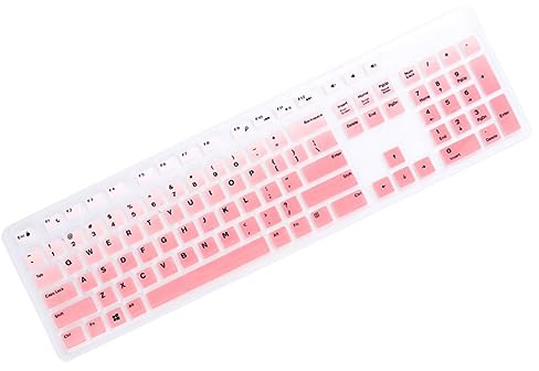 GAROZATION 1pc Silicone Keyboard Protective Cover for Wired Keyboard Dustproof Ultra-thin Design Compatible with Models Gradient