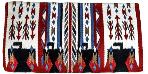 EQUIEMPRESS Sattelunterlage Western Ranch/Westernsatteldecke aus Neuseelandwolle, Top Wool Pad Sensor Flex (Anpassung möglich) A-452 (34 x 33)
