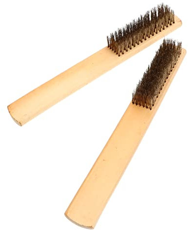 VINTORKY 2piezas Cepillo De Limpieza Precisión Para Limas Grandes Mango De Madera Ergonómico Herramienta Multifuncional Para Eliminar Óxido y Residuos De Portátil Para Uso Manual