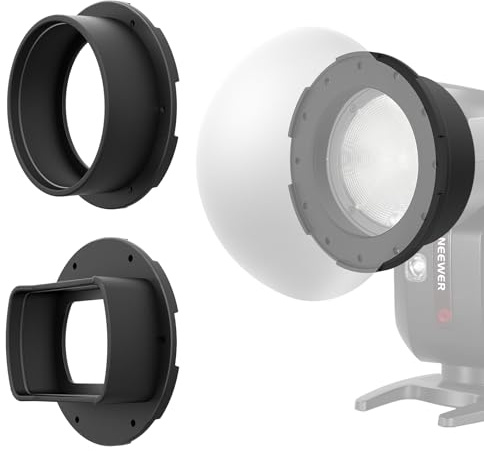NEEWER Flash Magnetic Adapter Ring Set (2 Pack), Silicone Magnetic Mount Holder for NEEWER NW700 NW760 Z880 Z760 Square Head & Z1 Z2 Z2PRO Z2II Z3 Z3R Round Head Speedlite, CRS1