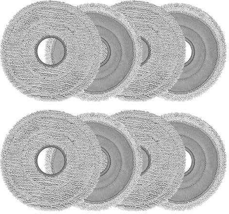 Original Chiffon de nettoyage compatible avec Dreame X50/X40/L20 Ultra Complete, L50/L40/X30/L10/L10s Pro Ultra, L10 Prime/L10s Plus, 8 pièces,Pièces détachées pour aspirateur robot