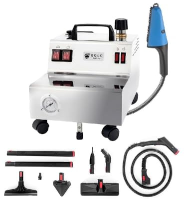 EOLO Pulitore GV05 SB200C Professionale a Vapore 180°C Sistemi Pulizia Spazzola Sanificante Disinfetta Sanifica Igienizza Ambienti Tessuti LavaPavimenti Anicalcare Made in Italy Garanzia 5 Anni A++