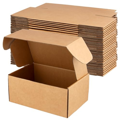 TAICHEUT 30-pack kartong fraktpostlådor, 23 x 15 x 10 cm korrugerad postlåda, robust liten paketlåda för förpackning
