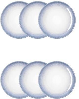 Bidasoa Lea Hydrozero Set 6 Platos Postre Porcelana 21cm Porcelana Apto Microondas Apilable