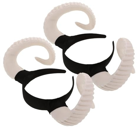 Milisten 2pcs Ram Ram Horn Headband Sheep Horn Hairband Simulation Animal Ears Halloween Christmas Party Cosplay Costume Headpiece