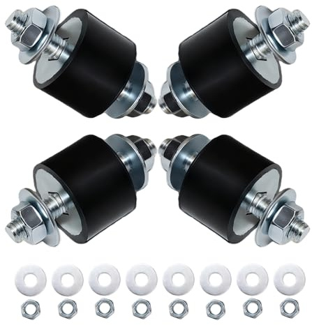 Gummipuffer M8 (30x20mm), 4 Stück - Schwingungsdämpfer für Klimaanlagen, Wärmepumpen, Luftkompressoren, Motoren & Wasserpumpen - Antivibrationsfüße zur Geräusch- und Vibrationsreduzierung