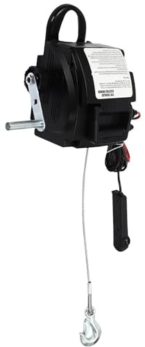 Argani elettrici Verricello elettrico, barca con protezione da sovraccarico, forza di trazione, 2 modalità controllo per auto, rimorchi, 12 V 2008 LBS Verricello elettrico