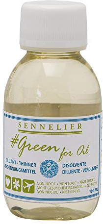 Sennelier : Grön för olja: Tunnare: 100ml