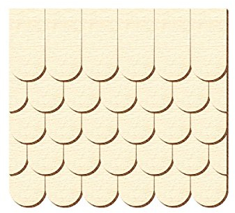 Sperrholz Schindeln - halbrund - Biberschwanz - Größen- und Mengenauswahl, Schindelgröße:20mm x 10mm, Pack mit:250 Stück