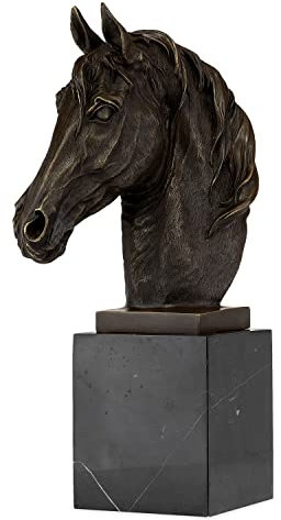 Moritz Bronzefigur Pferdekopf Höhe 45 cm 10,7 kg Skulptur Statue Antik Figuren