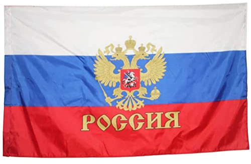 Tianbi Drapeau national de la Russie en polyester pour intérieur et extérieur, 90 x 150 cm, bleu et rouge