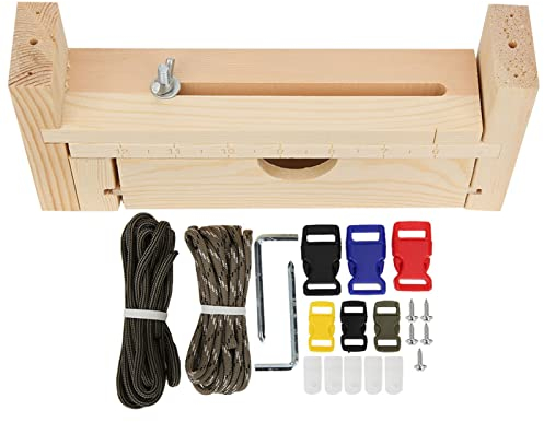 Nimomo Paracord-Armband-Webset – Verstellbarer Webständer aus Holz für DIY-Armbänder & Halsketten