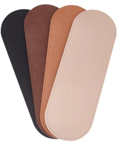 PH PandaHall 4 Farben Filz Basisformer 30x10cm Ovaler Geldbörsen Organizer Einsatz Handtaschen Bodeneinsatz Taschenstabilisator Taschen Liner Board Für DIY Tragetasche Umhängetasche Leder Geldbörse