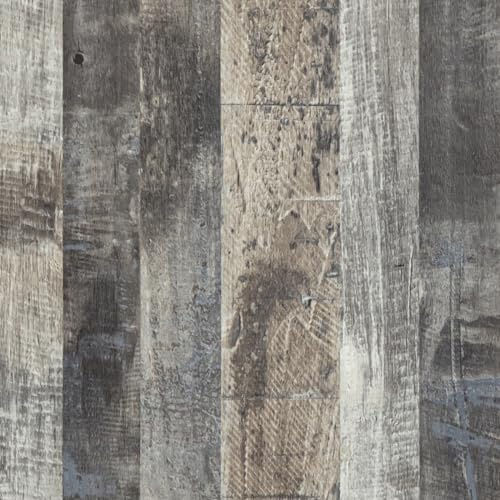 Abyssaly Klebefolie Möbel Holzoptik Tapete, Möbelfolie Selbstklebend Folie, Vintage Holz Möbelaufkleber, Grau Dekorfolie für Möbel Wände Schränke Küche Tische 40cmX300cm