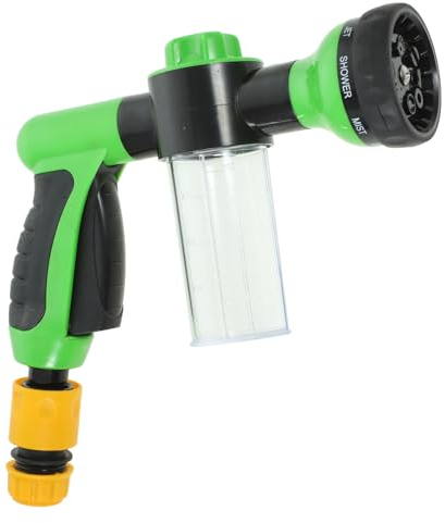 Angoily Spray Pattern Dog Wash, 1 Set Watering Car Foam Sprayer, Dog Shower Nozzle with Connectors, Water Hose Head Nozzle Foam Sprayer for Car Washing Pets Shower Plants Garden Hose