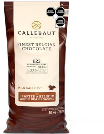 Vollmilch Schokoladenkuvertüre 823, Kuvertüre Callets. Gewicht 10 Kg