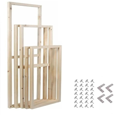 Poster Frame Wooden DIY Large Picture Frames Canvas Painting Frame Stretcher Bars Diamond Oil Painting Poster Wall Art Living Room Home Decor Wooden Photo Frame(Width 150cm(80 70cm),Height 95cm)