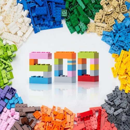 WYSWYG Set di mattoncini da costruzione, 500 pezzi, di base, compatibile con ragazzi e ragazze dai 6 anni in su