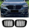 Hengjiayao G01 riñón negro parrilla del radiador para BMW X3 G01 2018-2021 X4 G02 2019-2021 parrilla negra deportiva brillo doble puente riñones (para G01 2019-2021) (For G01 G02 2018-2021)